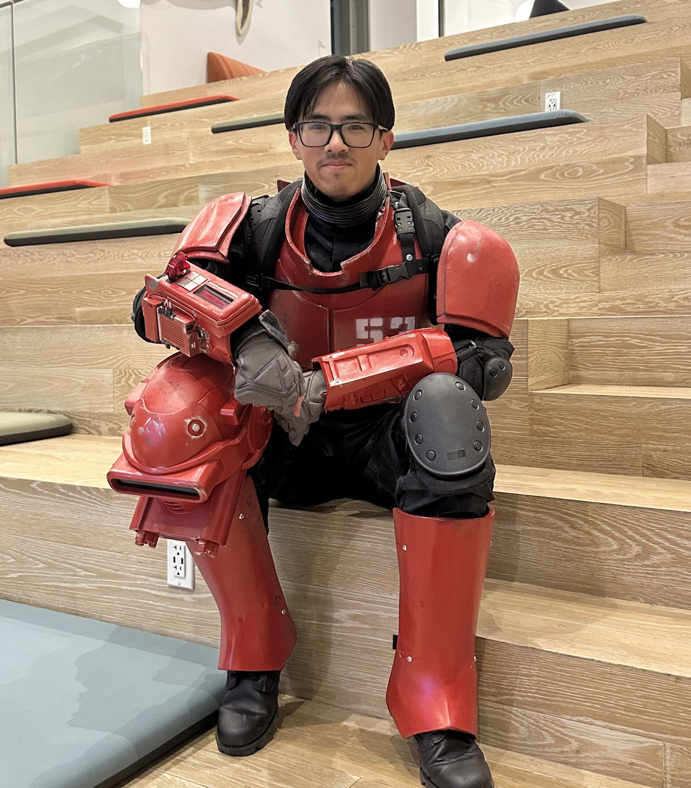 An image of me in red Bio Enforcer armor